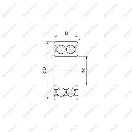 Подшипник 5200Z чертеж