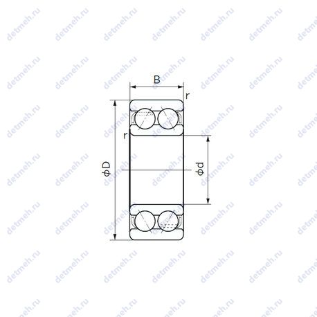 Подшипник 5202A чертеж