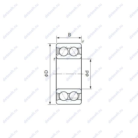 Подшипник 5202NS чертеж