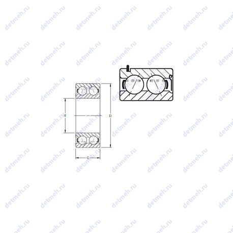 Подшипник 5203KDG чертеж