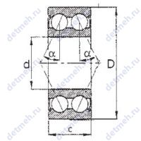 Чертеж подшипника 5205ZZ