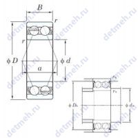 Чертеж подшипника 5206NSR1LTSH2CD3