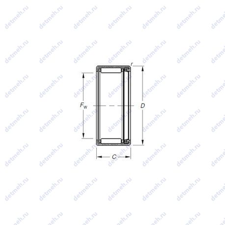 Подшипник HK3022RS чертеж