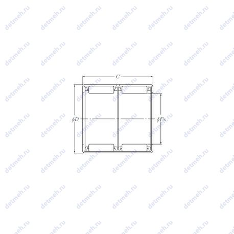 Подшипник HK3038ZWD чертеж