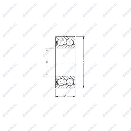 Подшипник 5210W чертеж