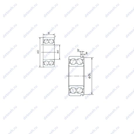 Подшипник 5310N чертеж