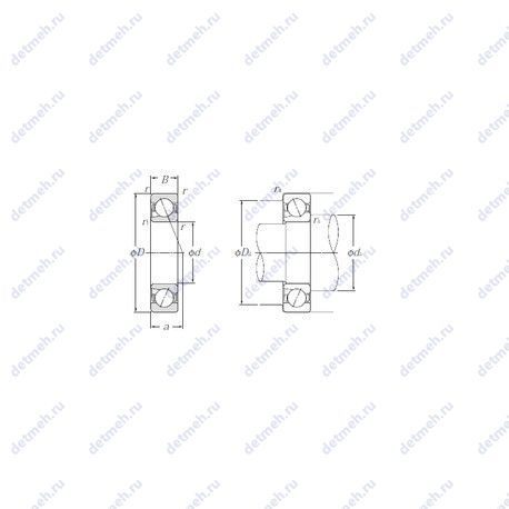 Подшипник 5S-BNT000 чертеж