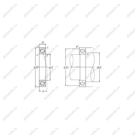 Подшипник 5S-HSB010C чертеж