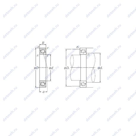 Подшипник 5S-HSB910C чертеж