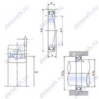 Чертеж подшипника 60BER19H