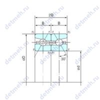 Чертеж подшипника 60TAH10DB