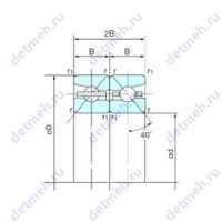 Чертеж подшипника 60TBH10DB