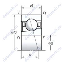Чертеж подшипника 6BGR10H