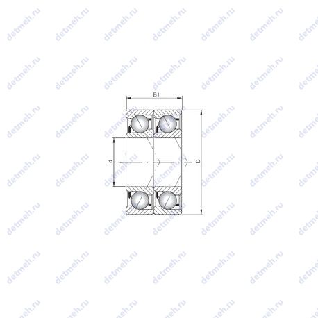 Подшипник 7002 ADT чертеж