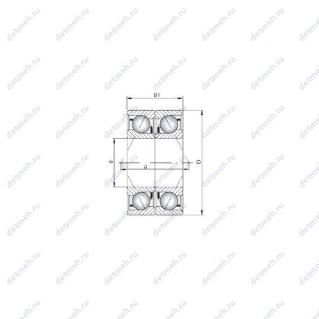 Подшипник 7002CDB чертеж