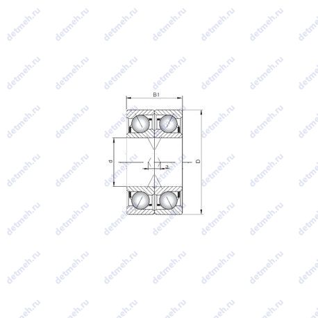 Подшипник 7002CDF чертеж