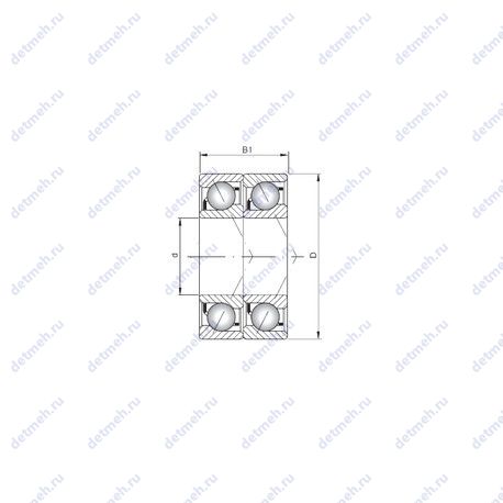 Подшипник 7003 ADT чертеж