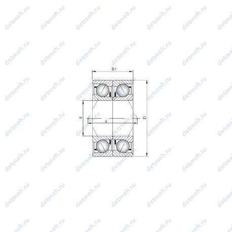 Подшипник 7003CDB чертеж