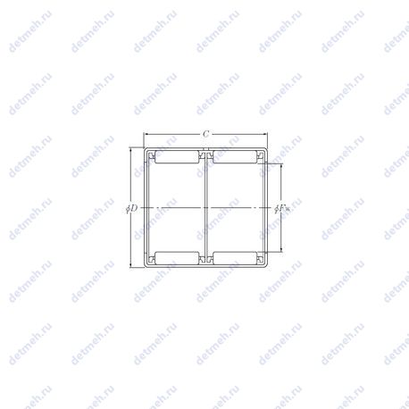 Подшипник HMK4040ZWD чертеж