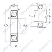 Чертеж подшипника 7032 A