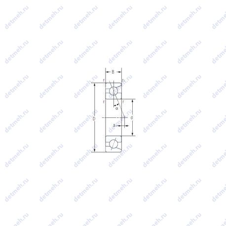 Подшипник 7202C чертеж