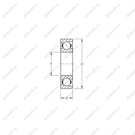 Подшипник 7203W чертеж