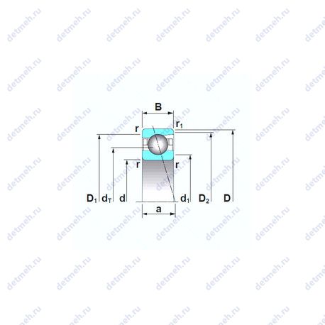 Подшипник 7206A5TRSU чертеж
