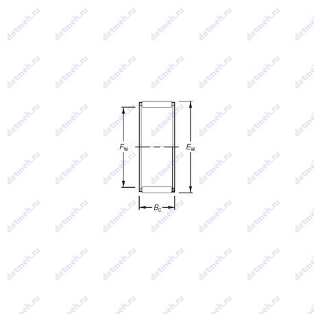 Подшипник K16X20X10.6TN1 чертеж
