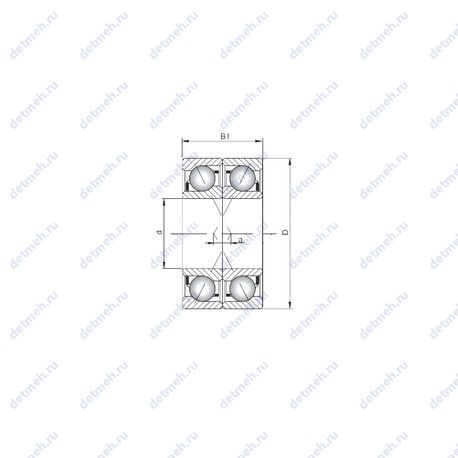 Подшипник 7208 A-UX чертеж