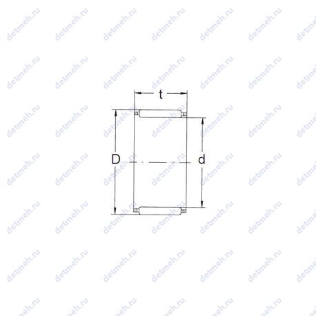 Подшипник K 16x22x13 чертеж