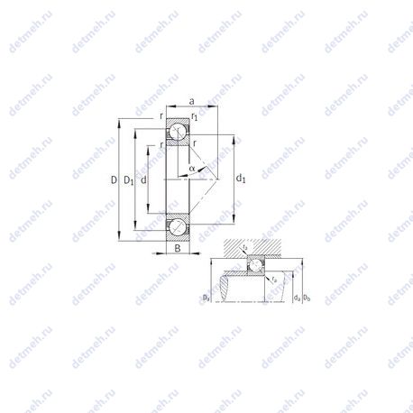 Подшипник 7234-B-MP чертеж
