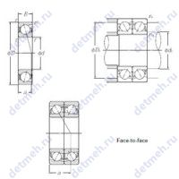 Чертеж подшипника 7302CDF