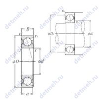 Чертеж подшипника 7302C