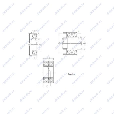 Подшипник 7826CDT чертеж