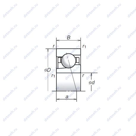 Подшипник 7BGR10X чертеж