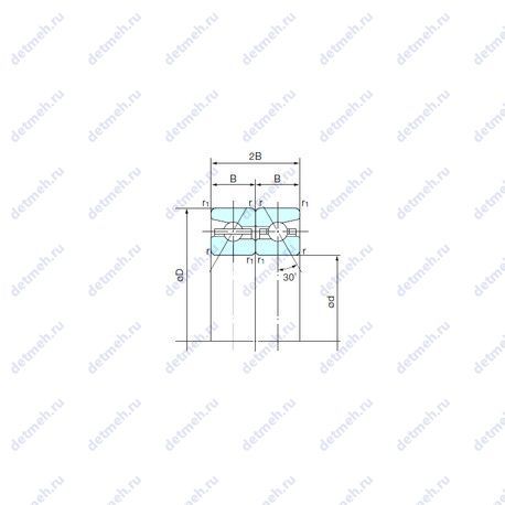 Подшипник 95TAH10DB чертеж