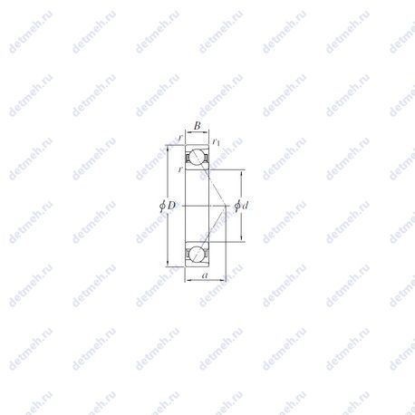 Подшипник AC3626B чертеж