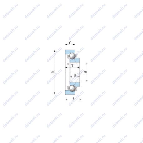 Подшипник BS 25/62 7P62U чертеж