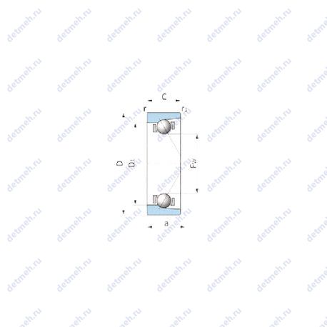 Подшипник ACS0304-2 чертеж