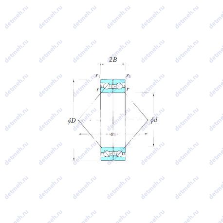 Подшипник ACT018BDB чертеж