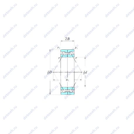 Подшипник ACT018DB чертеж