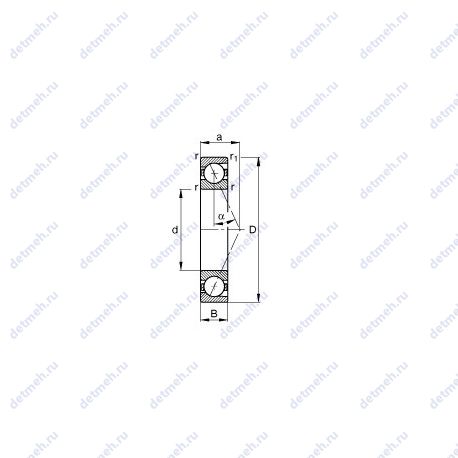 Подшипник B7002-E-T-P4S чертеж