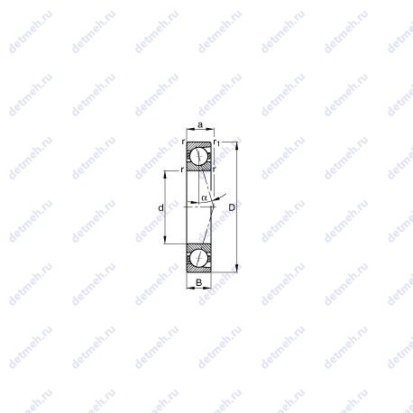Подшипник B7021-C-T-P4S чертеж