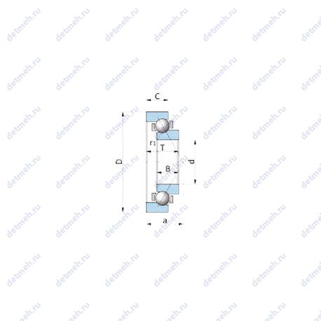 Подшипник BA220-6ASA чертеж