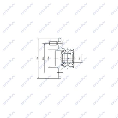 Подшипник F36BVV11-5 чертеж