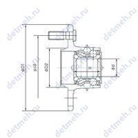 Чертеж подшипника H28BVV10-2
