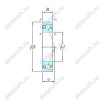 Чертеж подшипника HAR010CA