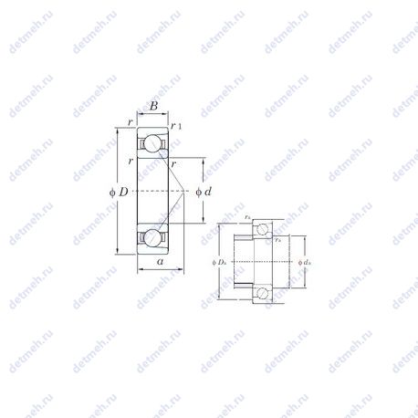 Подшипник HAR015C чертеж