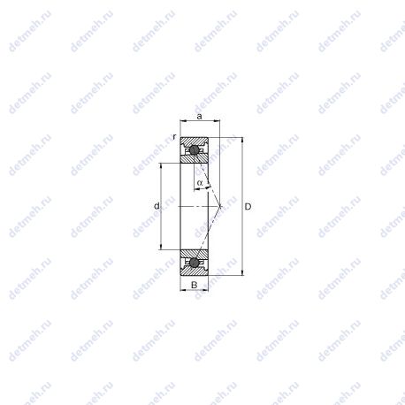 Подшипник HC7017-E-T-P4S чертеж