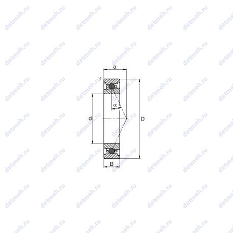 Подшипник HC71902-E-T-P4S чертеж